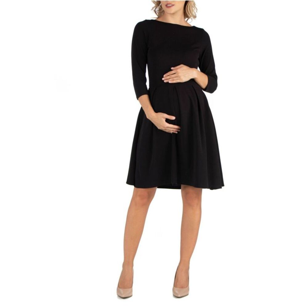 24seven Womens Maternity Fit & Flare Dress, NWT